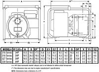 AMT 316, 327 and 339 Series Dimensional Drawing