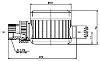 FLUX Flow Meter FMC 100/PP/./F SKETCH