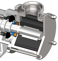 INOXPA PUMP RF FLEXIBLE IMPELLER CROSS SECTION