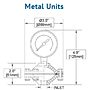 BLACOH SENTINEL Gauge Guards Metal Dimensions