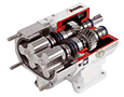 INOXPA HLR Rotary Lobe Pump Cut Away