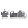 WMB 700 Industrial Pump R Dimensions
