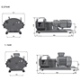 WMB 700 Industrial Pump RE Dimensions